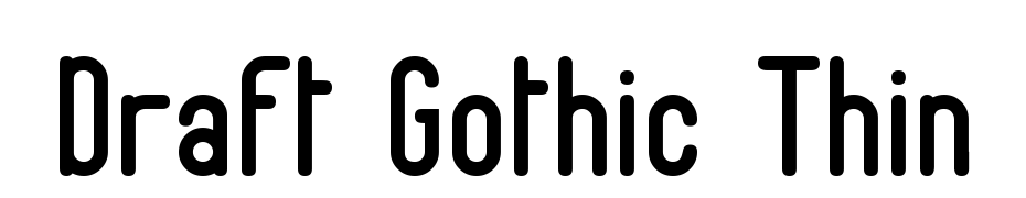 Draft Gothic Thin Yazı tipi ücretsiz indir
